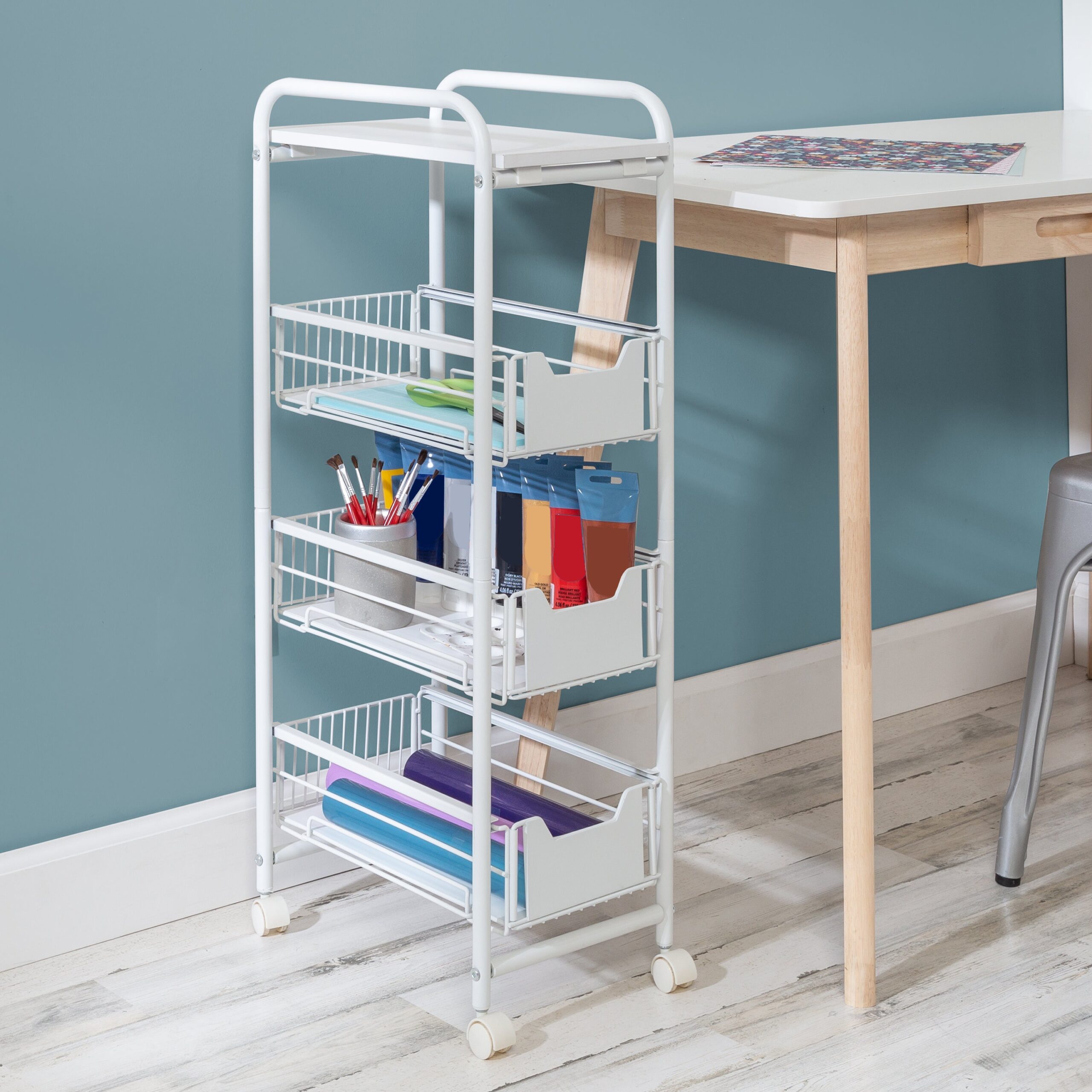 white 4 drawer slim rolling cart white 4 drawer slim rolling cart