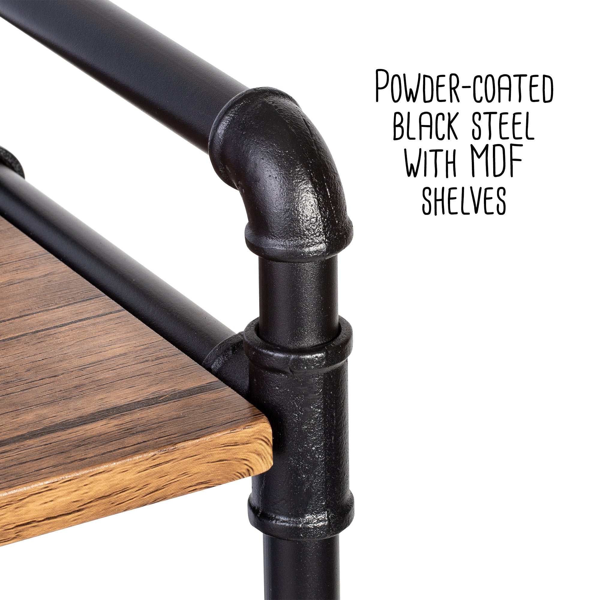 black/brown 4 tier industrial bookshelf black/brown 4 tier industrial bookshelf