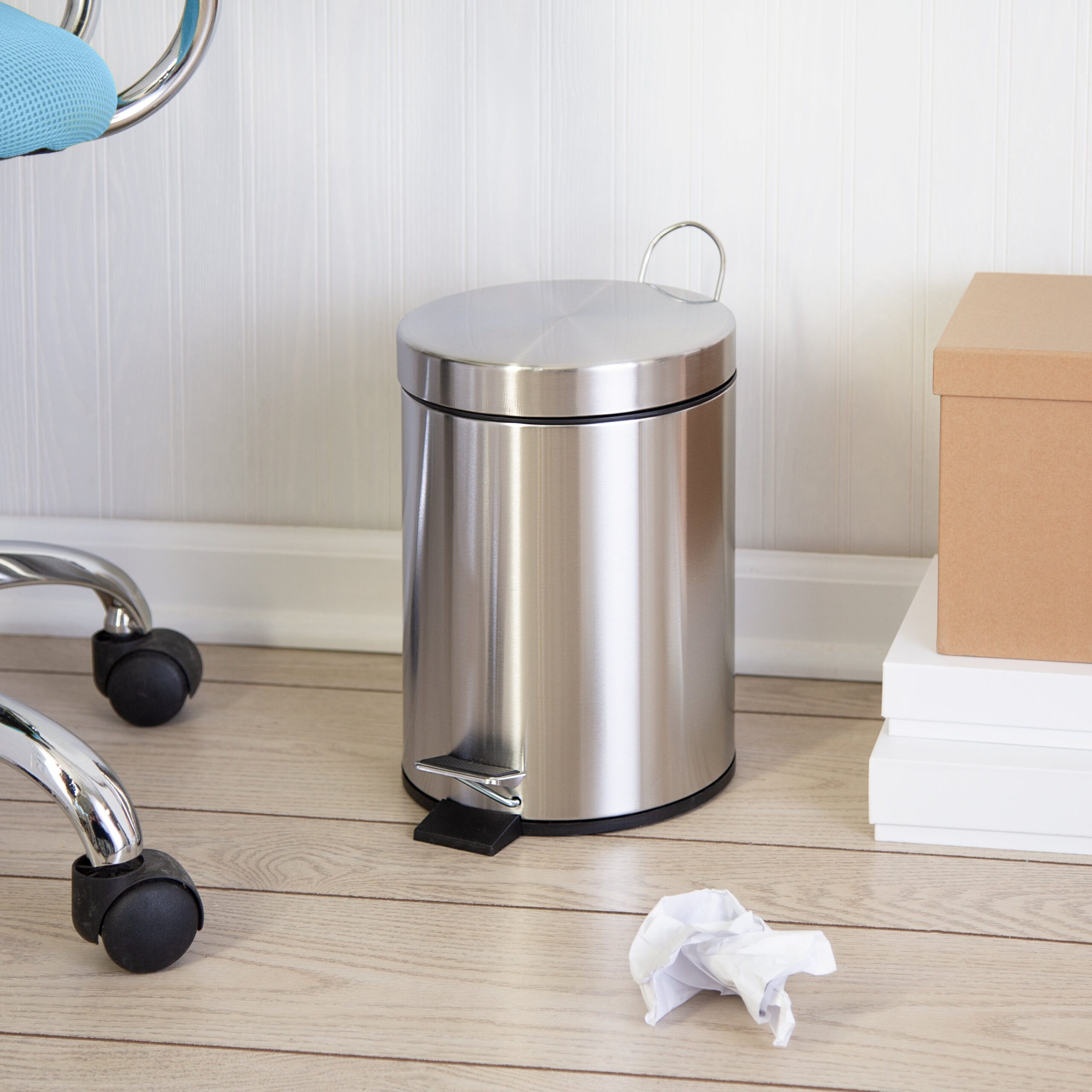 silver 5l stainless steel round step trash can silver 5l stainless steel round step trash can