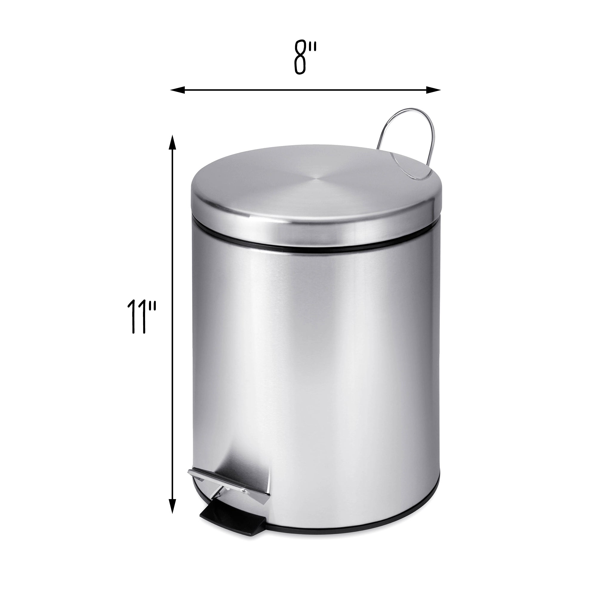 silver 5l stainless steel round step trash can silver 5l stainless steel round step trash can