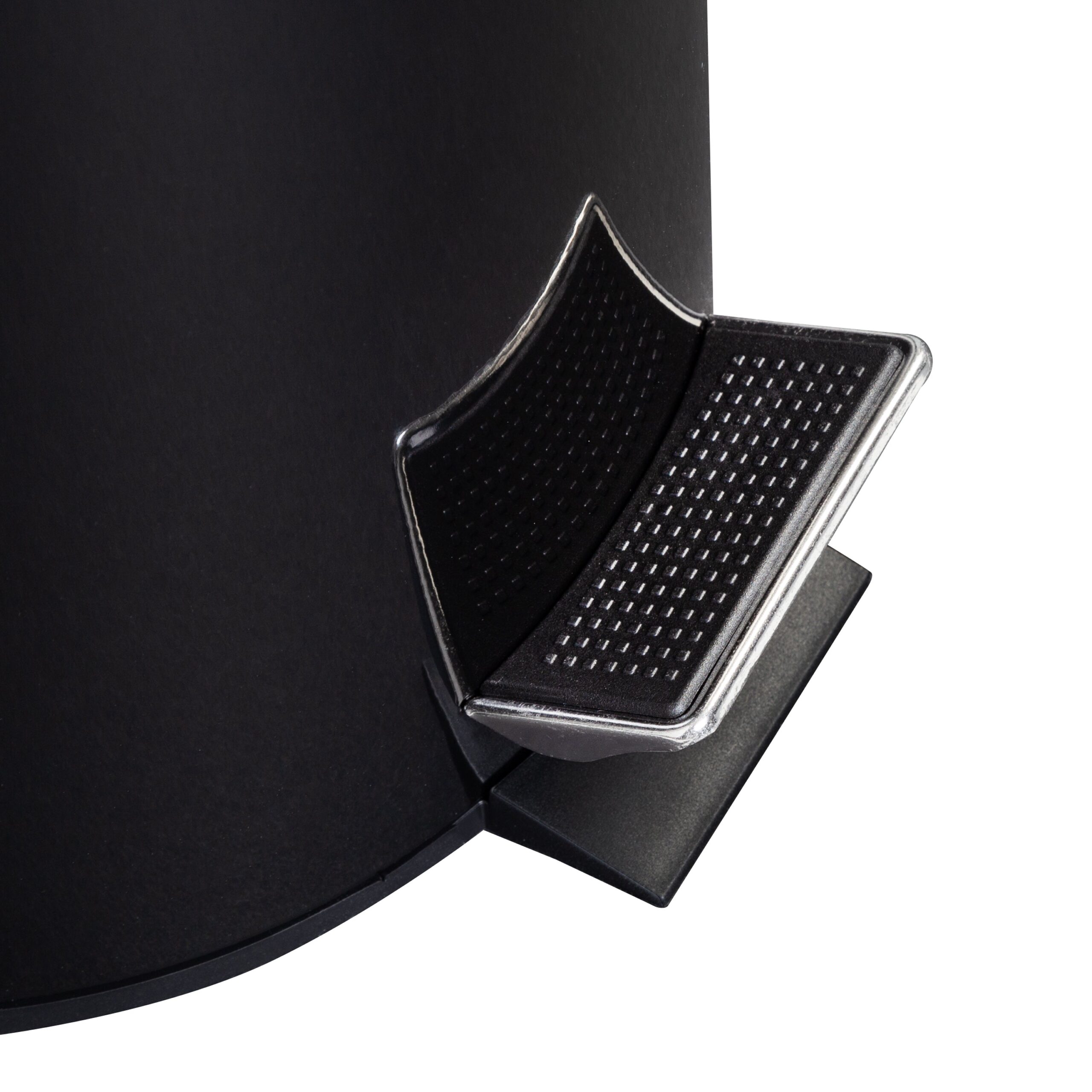 black steel 12l round step trash can black steel 12l round step trash can