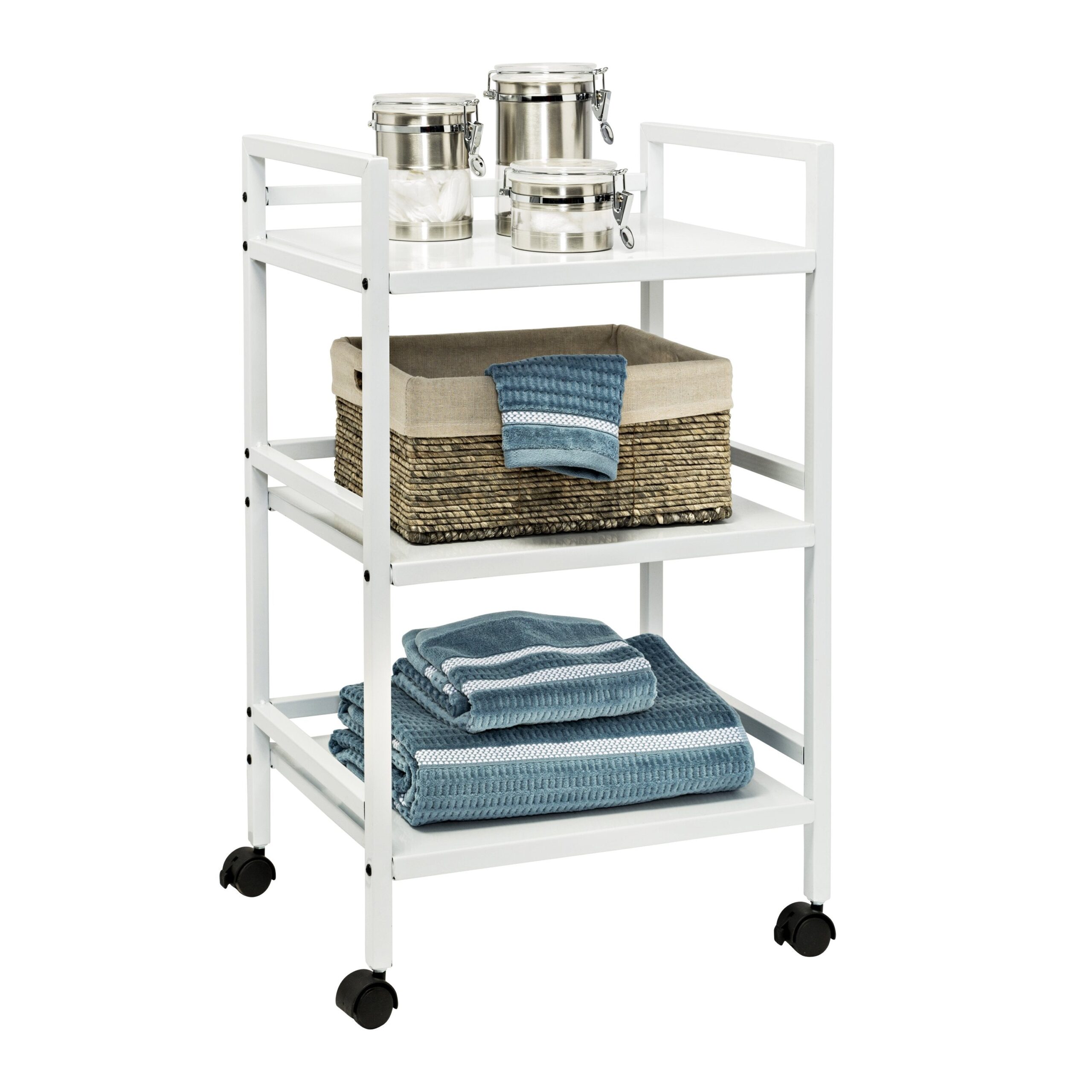 white metal multi purpose rolling cart white metal multi purpose rolling cart
