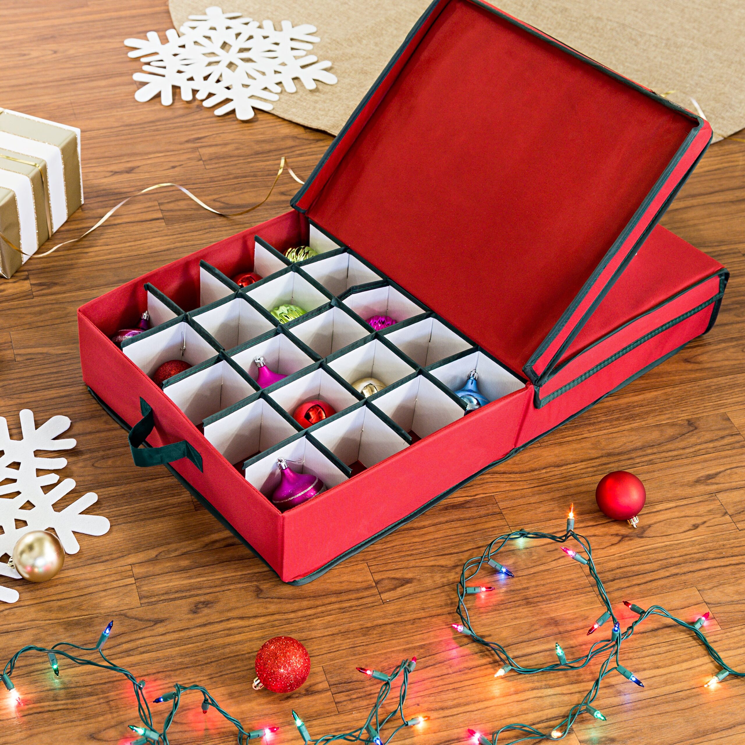 red 40 ornament storage box red 40 ornament storage box